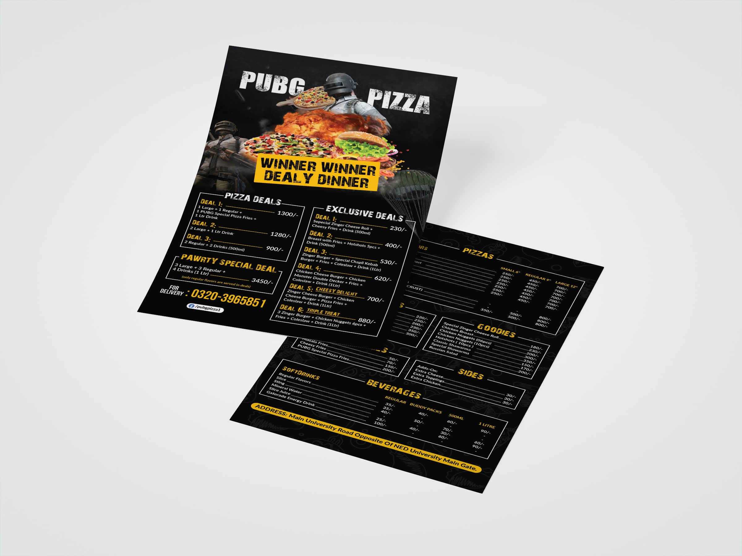 Modern double vertical flyer design sample in Texas