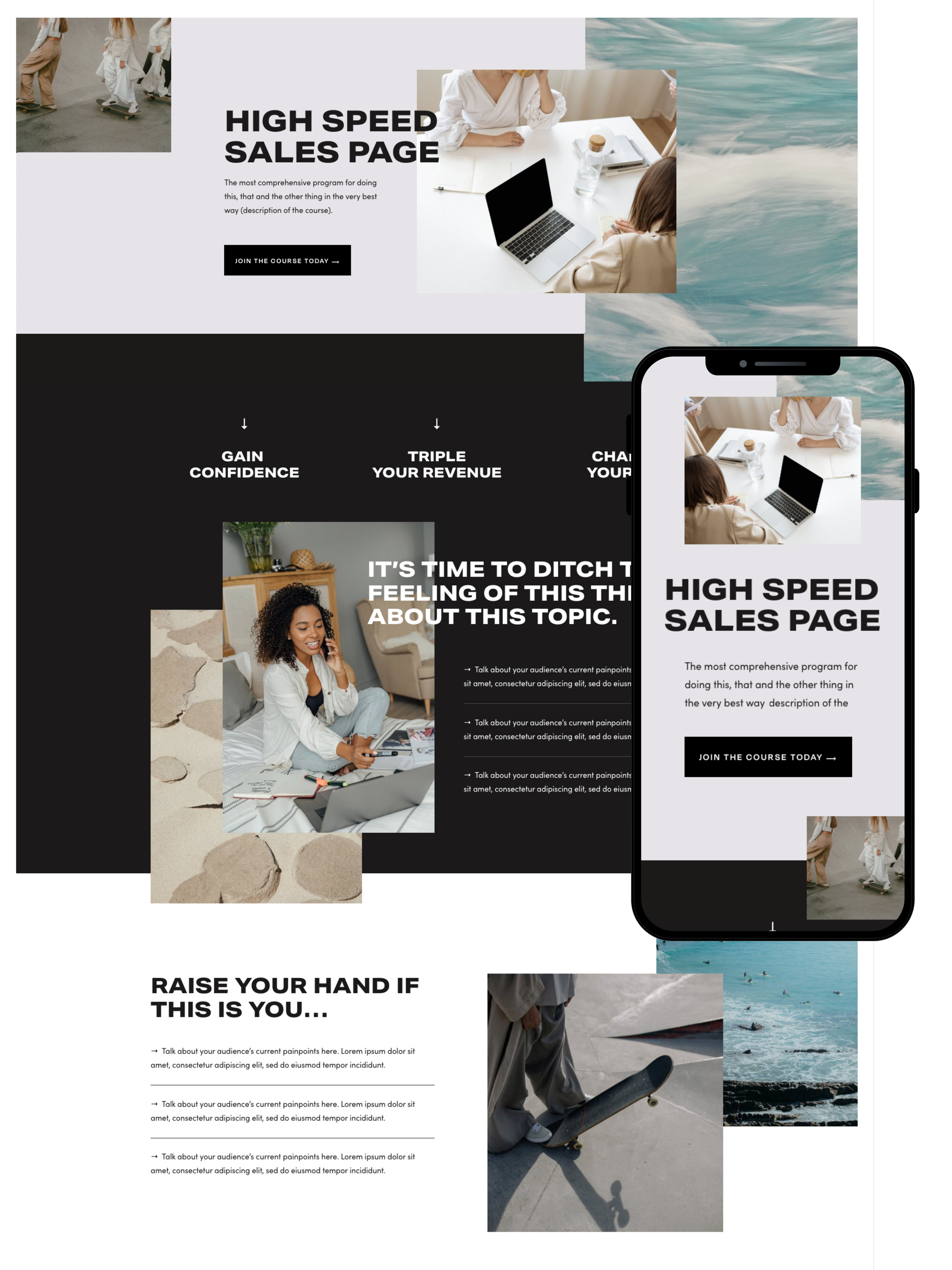 Sales Page Design | Elite Launch Design - Create in Texas for Higher Conversions