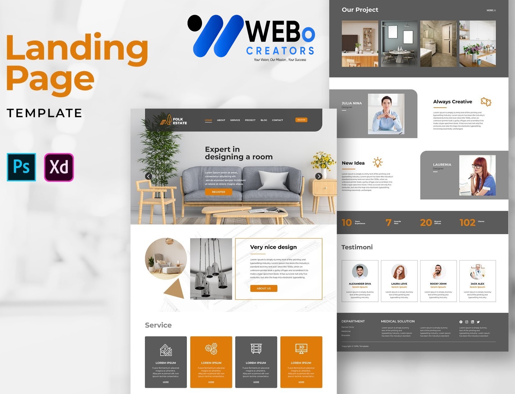 Creative Landing Page Designs, Themes, Graphic Elements for Texas Businesses 2026
